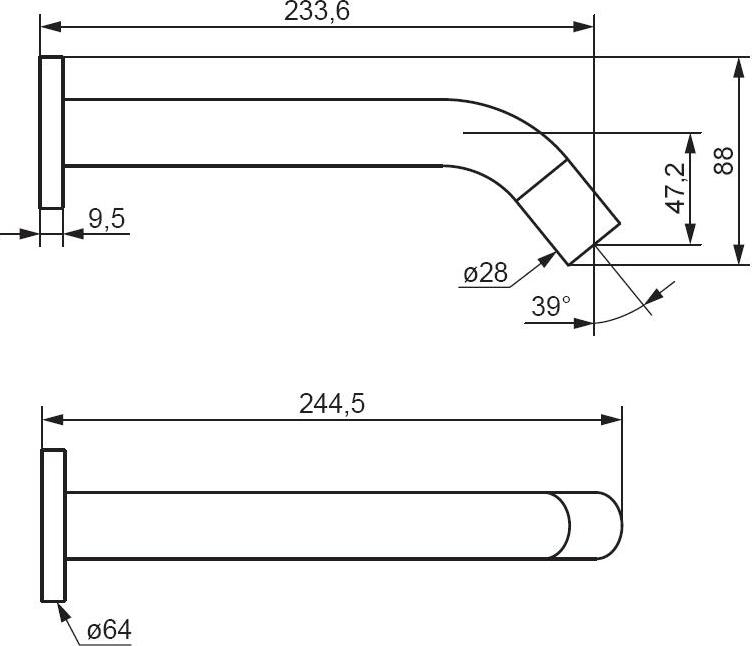 Смеситель для раковины Damixa Scandinavian Pure 360270300, матовый черный