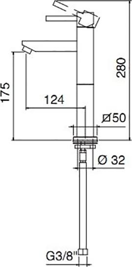 Смеситель Treemme Quadra 5318.CС для раковины