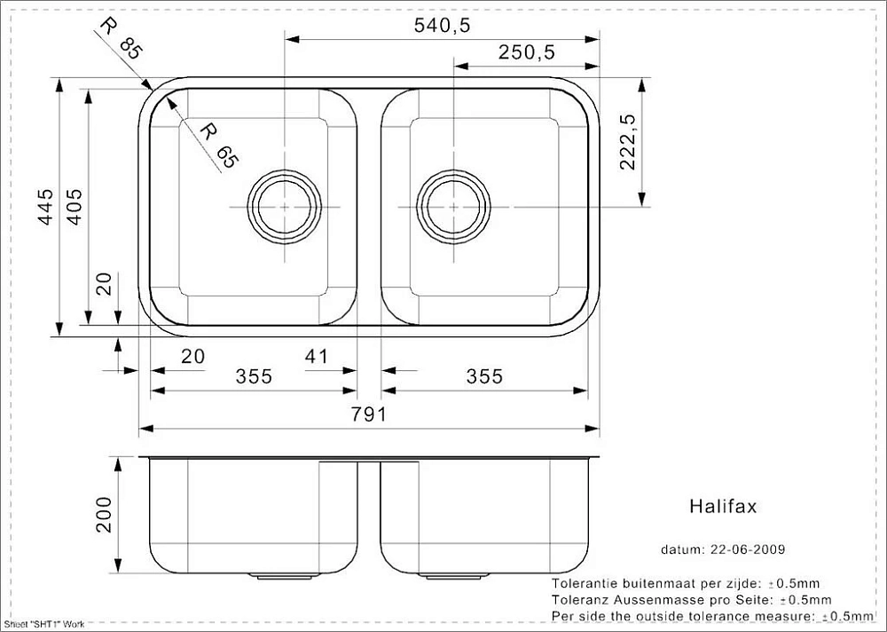 Кухонная мойка Reginox Halifax 41579 хром