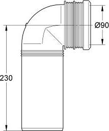 Регулируемый угловой отвод GROHE DN 80 42327000