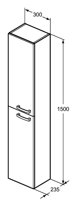 Шкаф-пенал Ideal Standard Tempo E0566TI черный