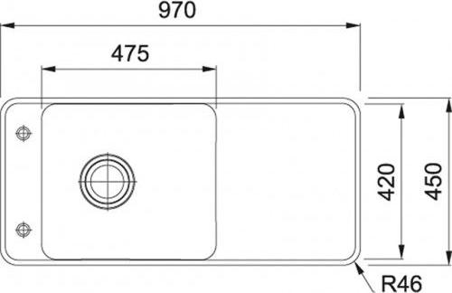 Кухонная мойка 97 см Franke Fragranite + SYG 611 3.5" 114.0528.789, оникс