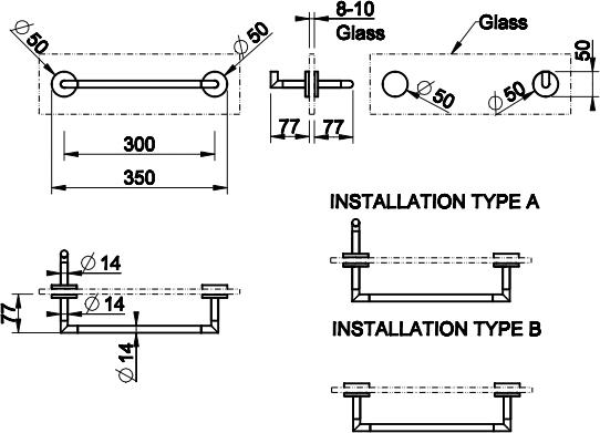 Полотенцедержатель 30 см Gessi Anello 63824#031, хром