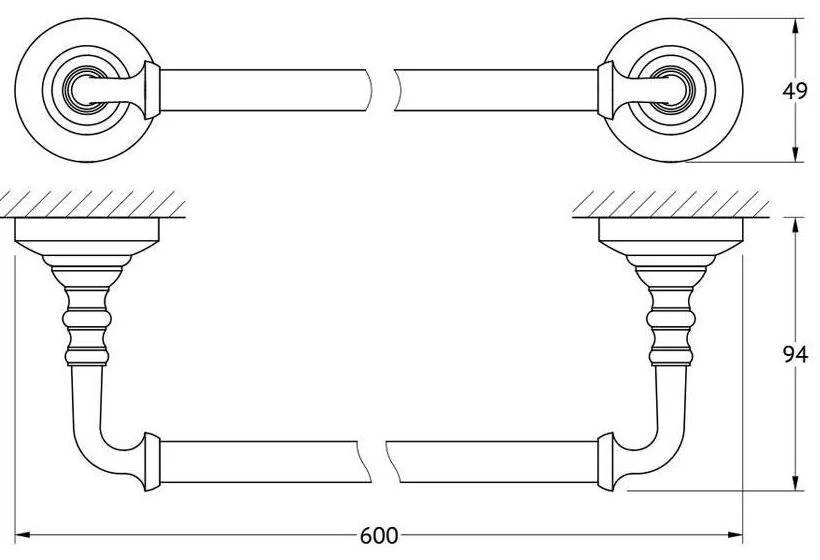 Полотенцедержатель 3SC Stilmar STI 413 серый