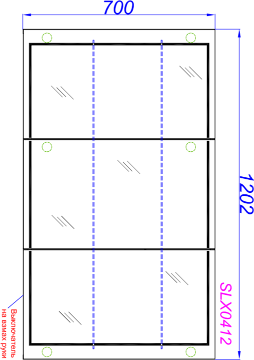 Зеркальный шкаф Aqwella Simplex 120 см SLX0412