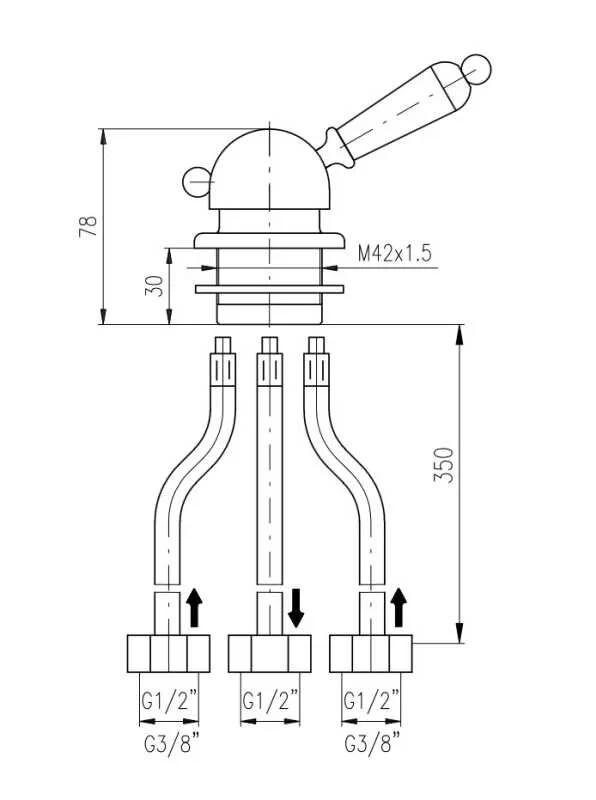 Смеситель для душа Rav-Slezak Labe L568.5SM бронза