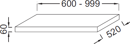 Столешница под раковину 200 см Jacob Delafon Parallel EB55-2000-N14 серый антрацит