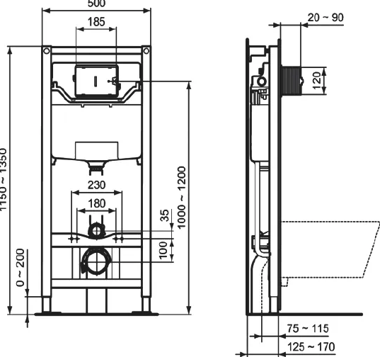 Комплект инсталляция с подвесным унитазом Ideal Standard Connect Air K819501PA15 с сиденьем микролифт