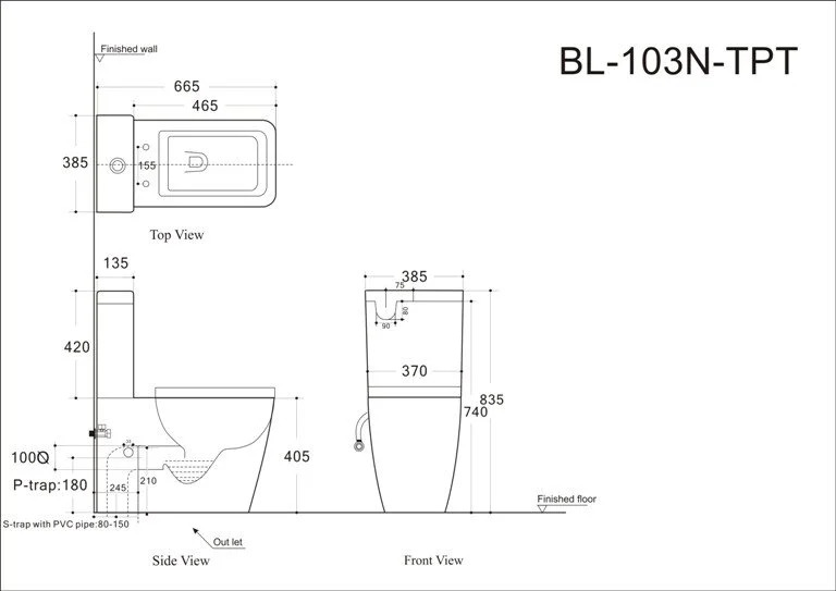 Напольный унитаз Aquanet Tavr-C1 BL-103N-TPT с бачком 209642 безободковый, крышка микролифт