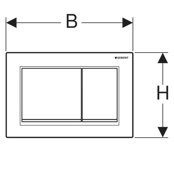 Кнопка смыва Geberit Omega 30 115.080.JQ.1 лакированный хром матовый