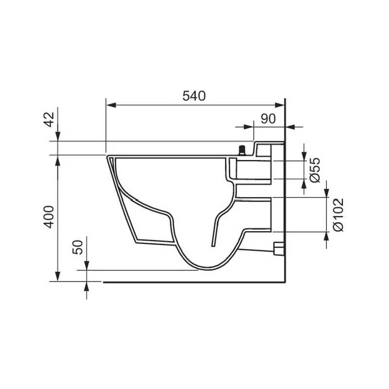 Инсталляция TECE Base K440407.WC2 с безободковым унитазом TECEone с кнопкой смыва TECEnow, черный матовый