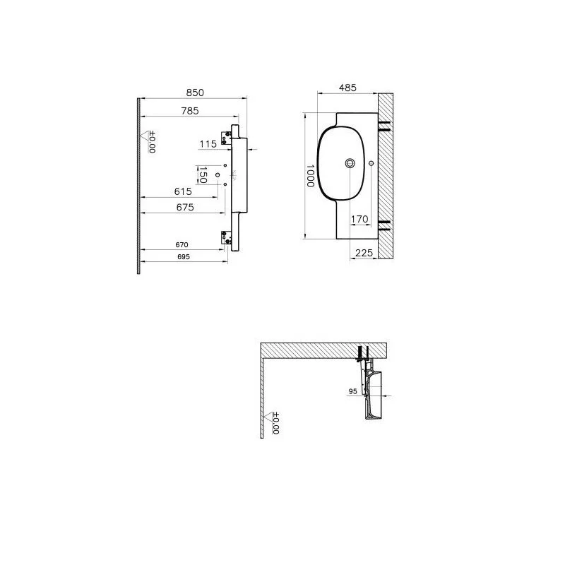 Раковина накладная VitrA Plural 7220B403-0041 белый