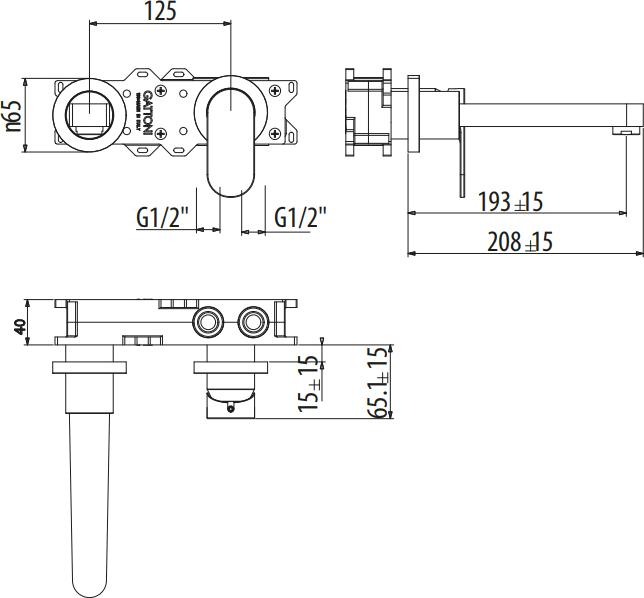 Смеситель для раковины Gattoni H2Omix7000 7003570C0 хром