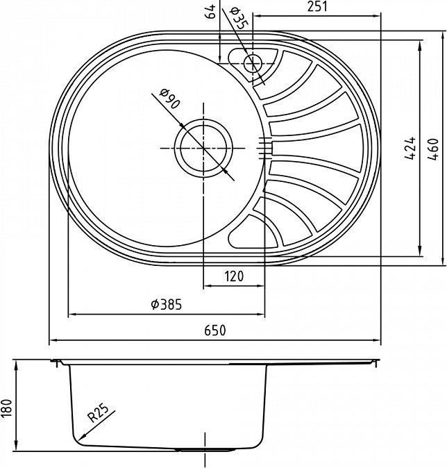 Кухонная мойка Iddis Suno SUN65SLi77, хром матовый