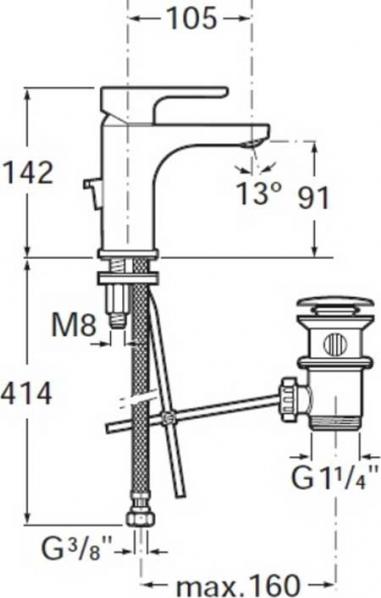 Смеситель для раковины Roca L20 5A3I09C00