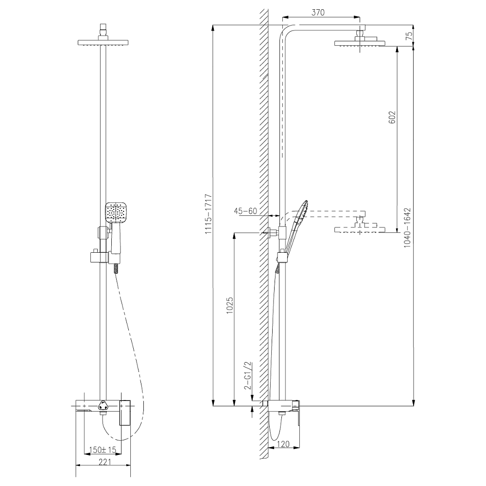 Душевая стойка Lemark Tropic LM7005C хром