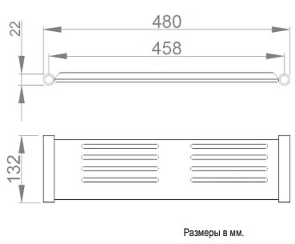 Полка Nofer Roma 16824.S серый