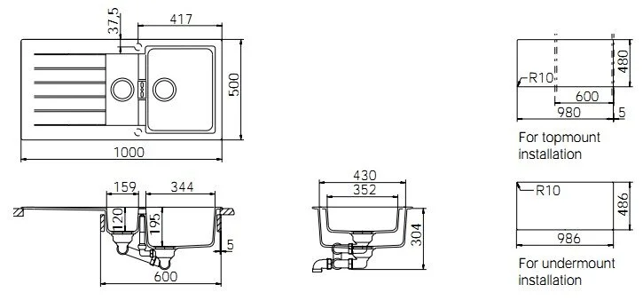 Кухонная мойка Schock Primus 700365 черный