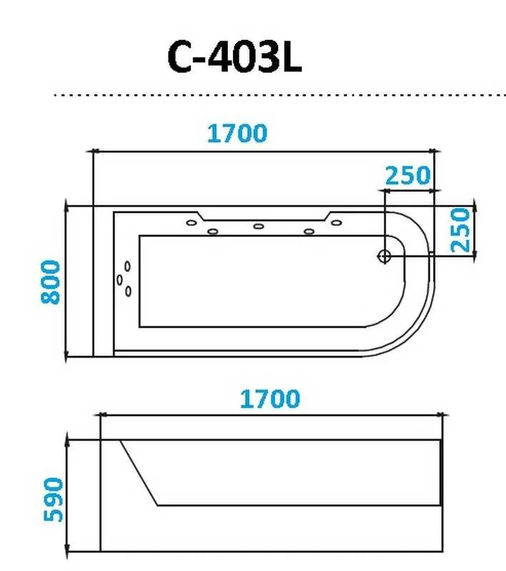 Акриловая ванна Cerutti Spa C-403R