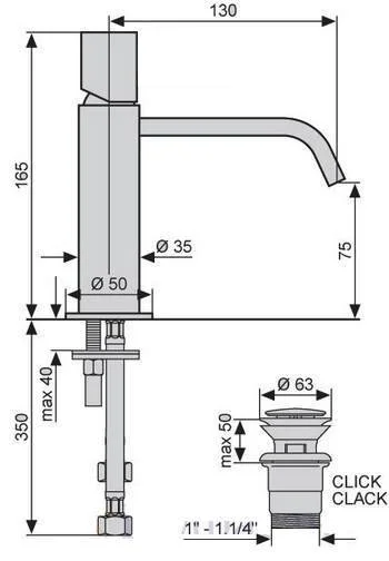 Смеситель для раковины Emmevi Minu 83003CR хром