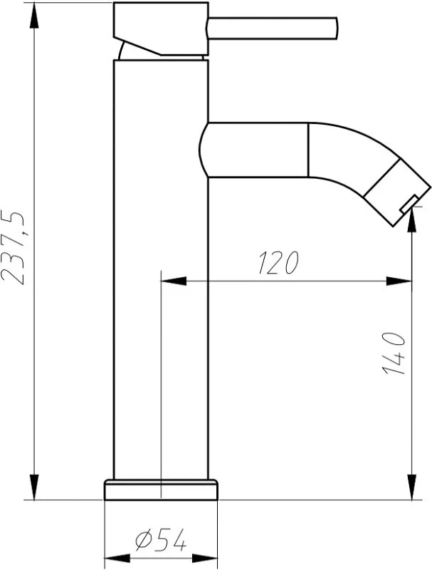 Смеситель для раковины Aquanet Steel 242966 серый