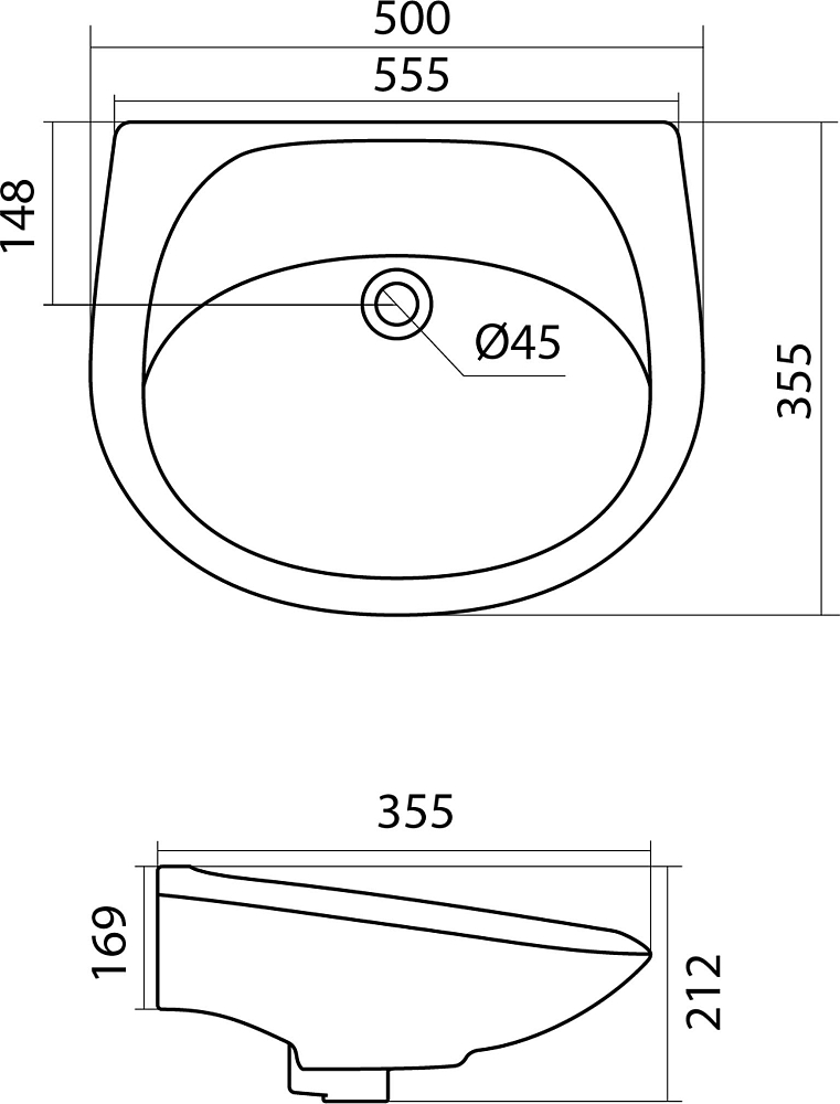 Раковина Santek Бриз 1WH110448 50 см.