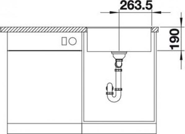 Кухонная мойка Blanco Subline 500-F 523535 белый