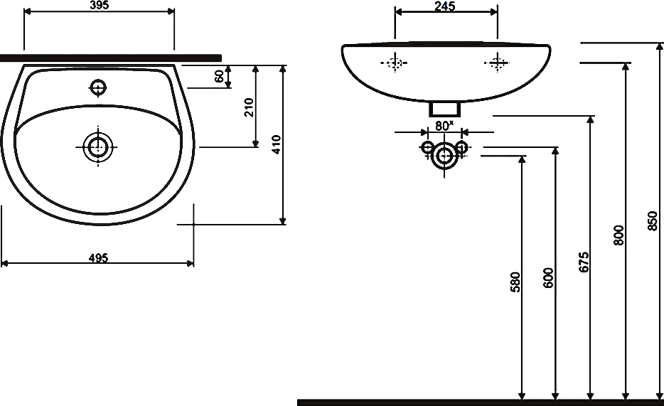 Рукомойник IFO Hitta RS041105000 50 см