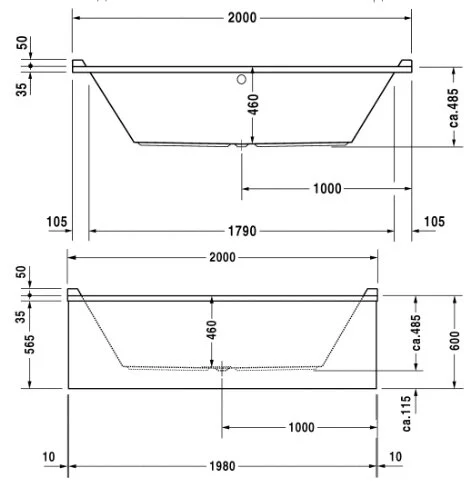 Акриловая ванна Duravit Starck 700207000000000 белый