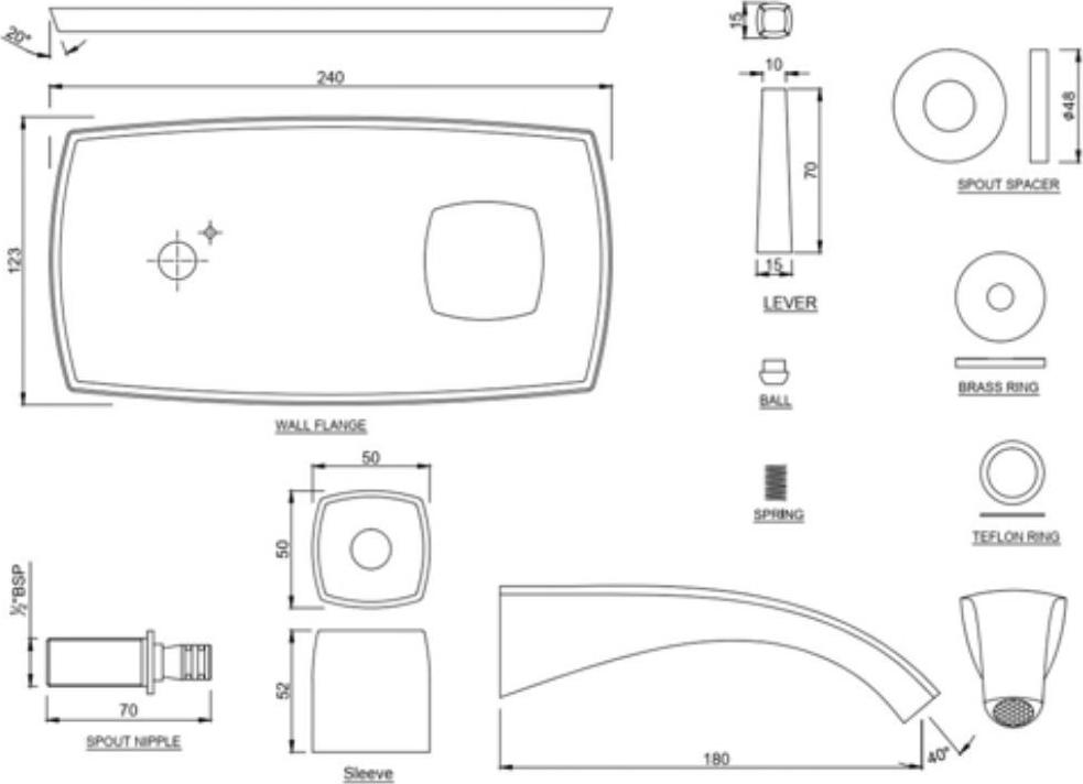 Смеситель встраиваемый Jaquar ARC-CHR-87233K