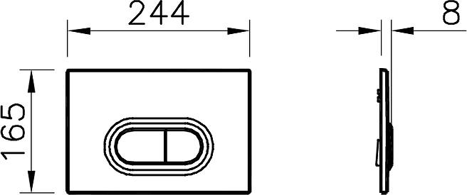 Клавиша смыва Vitra Loop 740-0500, белый глянец