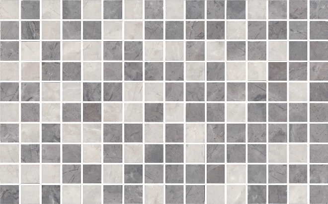 Керамическая плитка Kerama Marazzi MM6268C Декор Мармион серый мозаичный глянцевый 25х40