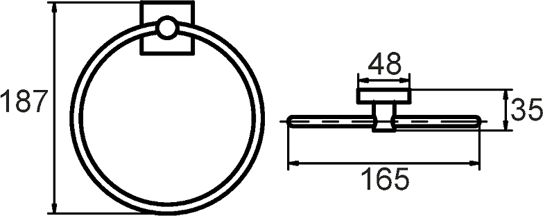 Полотенцедержатель Milardo Amur AMUSM00M52