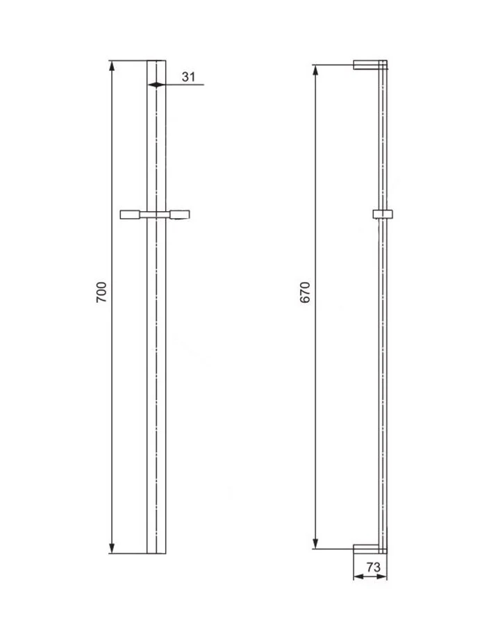 Штанга душевая Paini Ravenna 124P40 хром