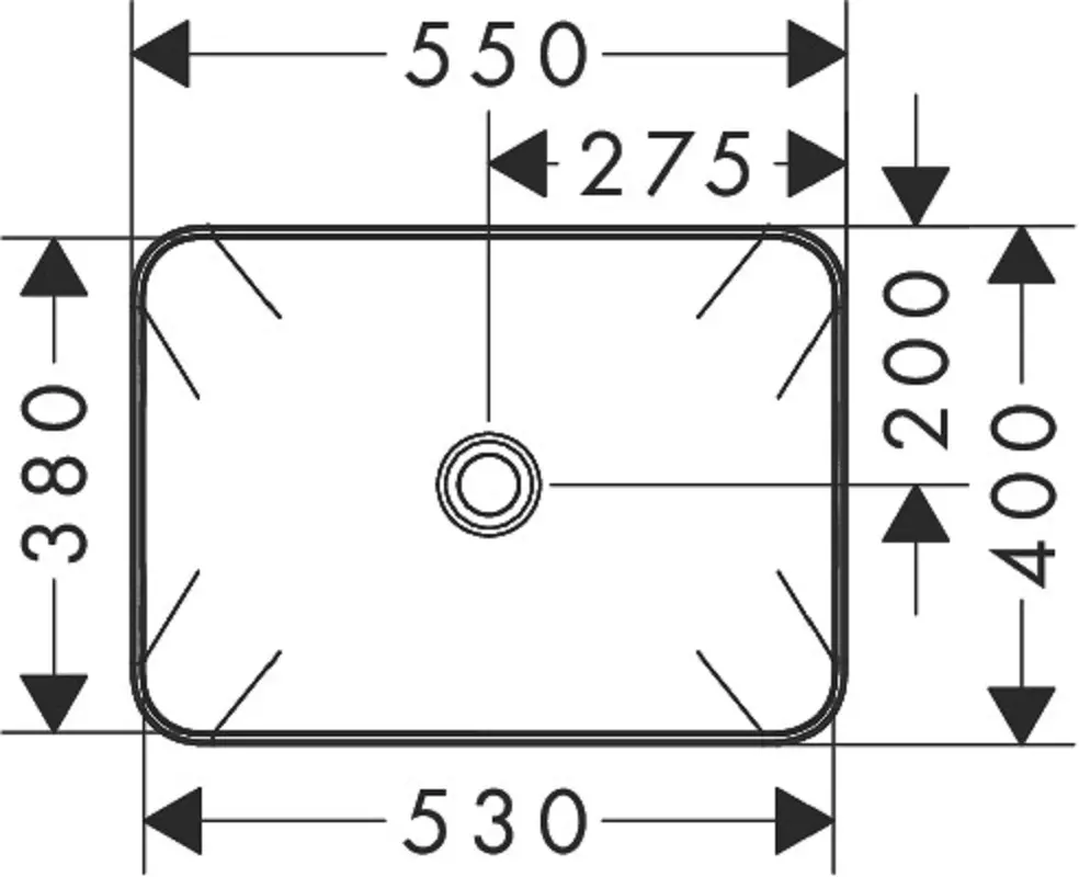 Раковина накладная Hansgrohe Xuniva Q 60168450, белый