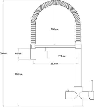 Смеситель Zorg Sanitary ZR 337 YF BRONZE для кухонной мойки