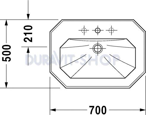 Раковина 70 см Duravit 1930 Series 043870000