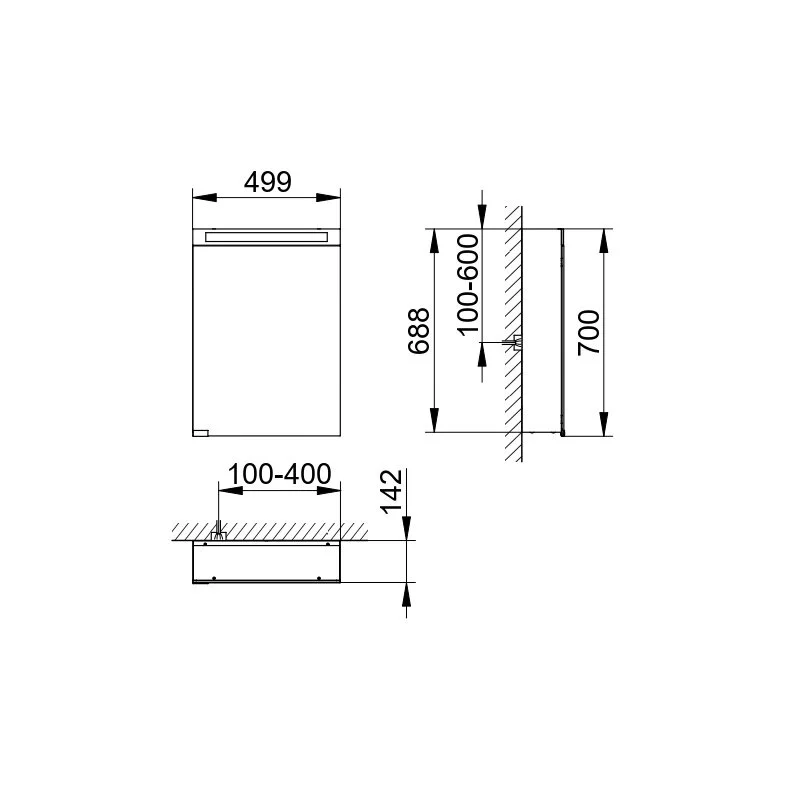 Зеркальный шкаф Keuco Royal E-one 44304171000 серый