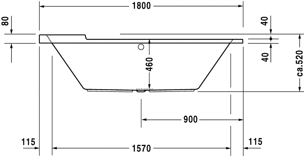 Акриловая ванна Duravit Starck 180x80 700009