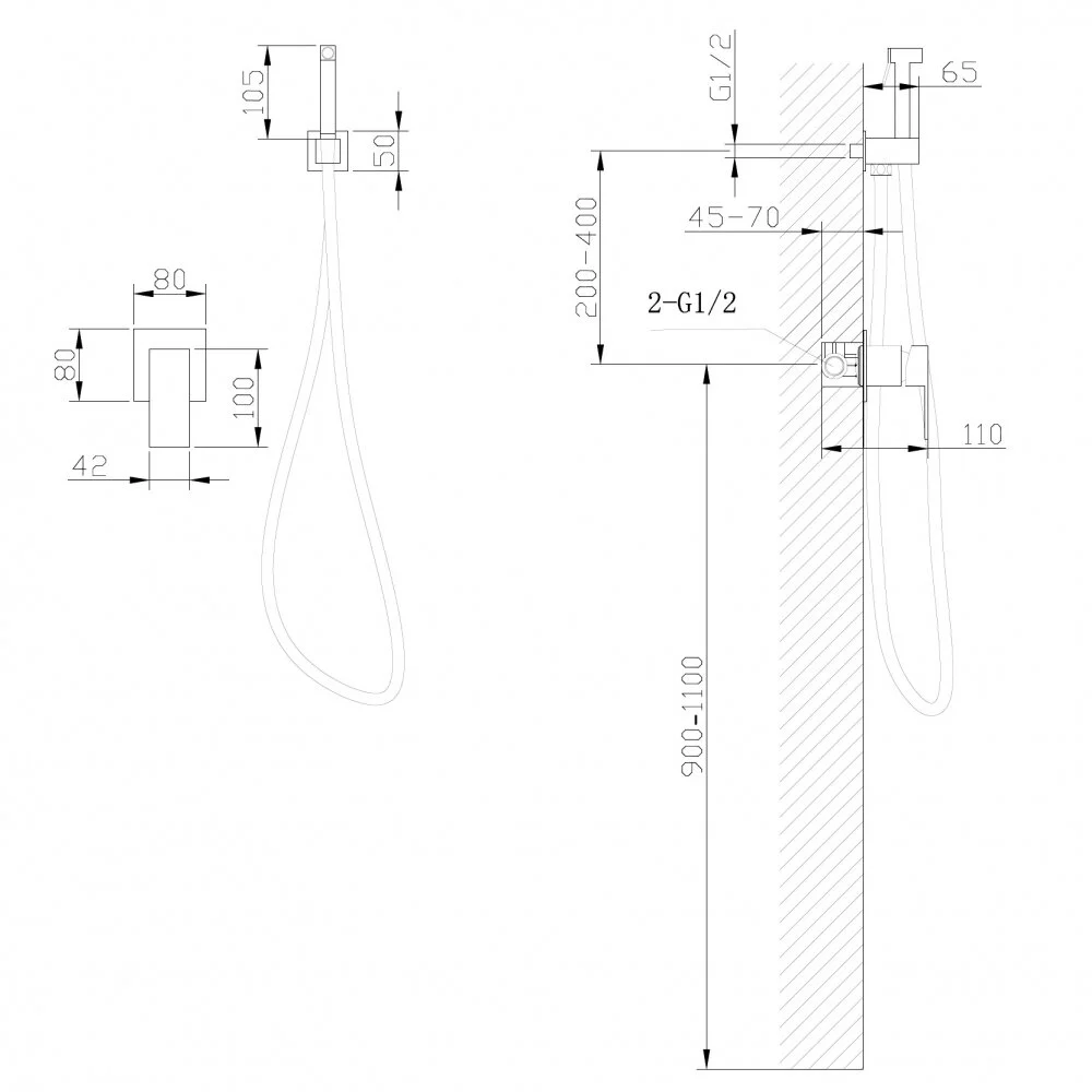 Душ гигиенический Abber Daheim AF8225 хром