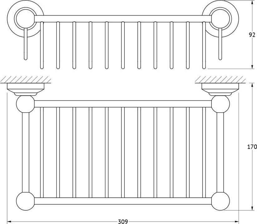 Полка 3SC Stilmar STI 107 хром золото