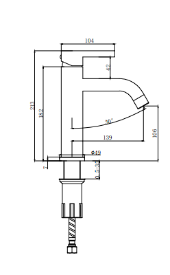 Смеситель для раковины Splenka S221.10.03 золото