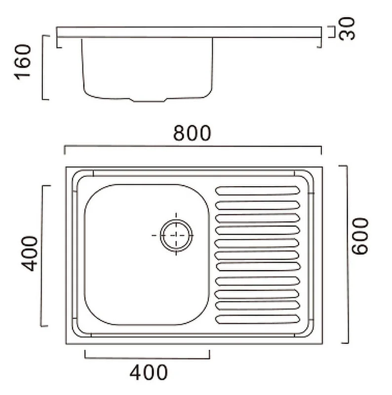 Кухонная мойка Haiba HB6080-06R хром