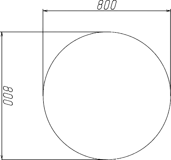 Зеркало круглое DIWO Анапа 80