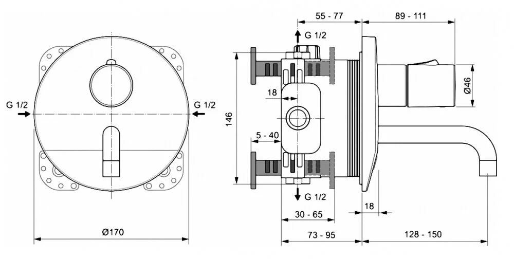 Смеситель для раковины Ideal Standard Ceraplus A6148AA хром