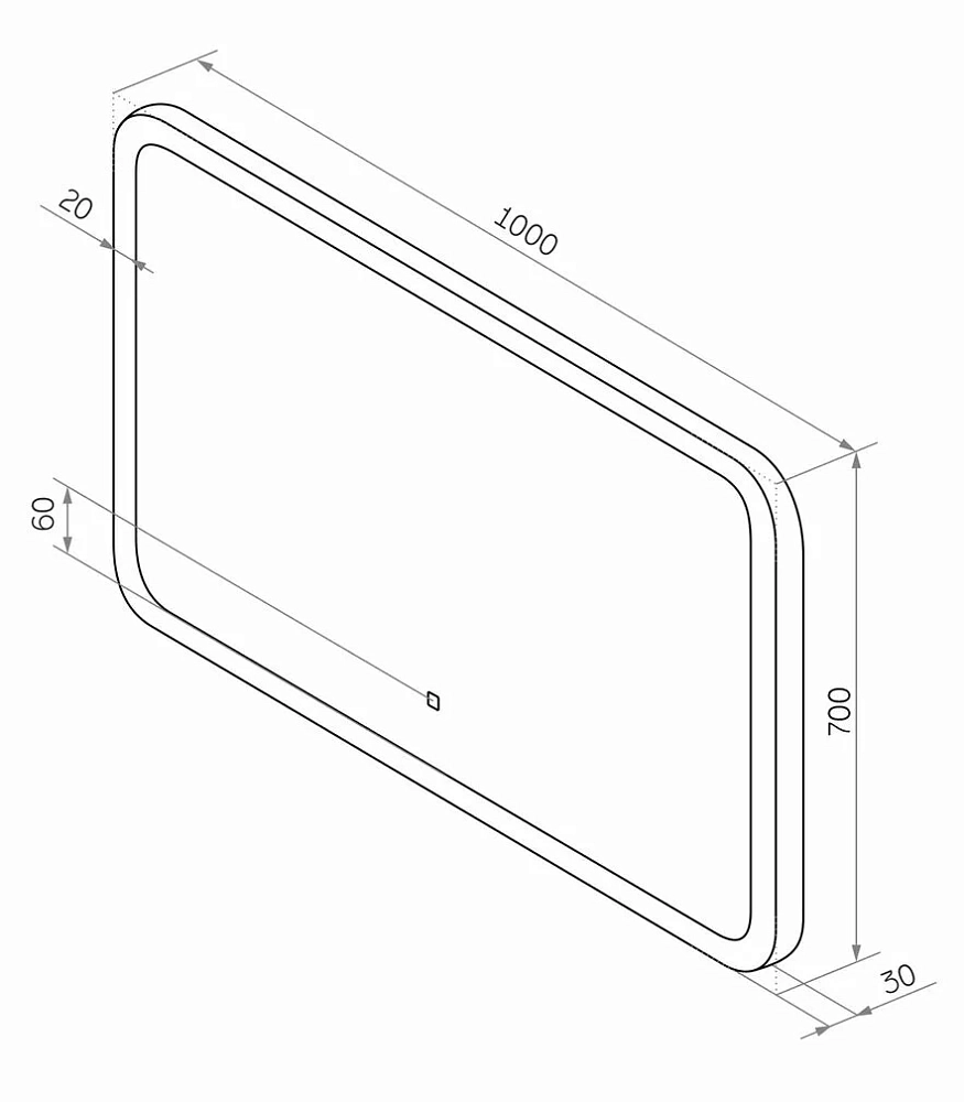 Зеркало Sintesi Jano SIN-SPEC-JANO-100 белый