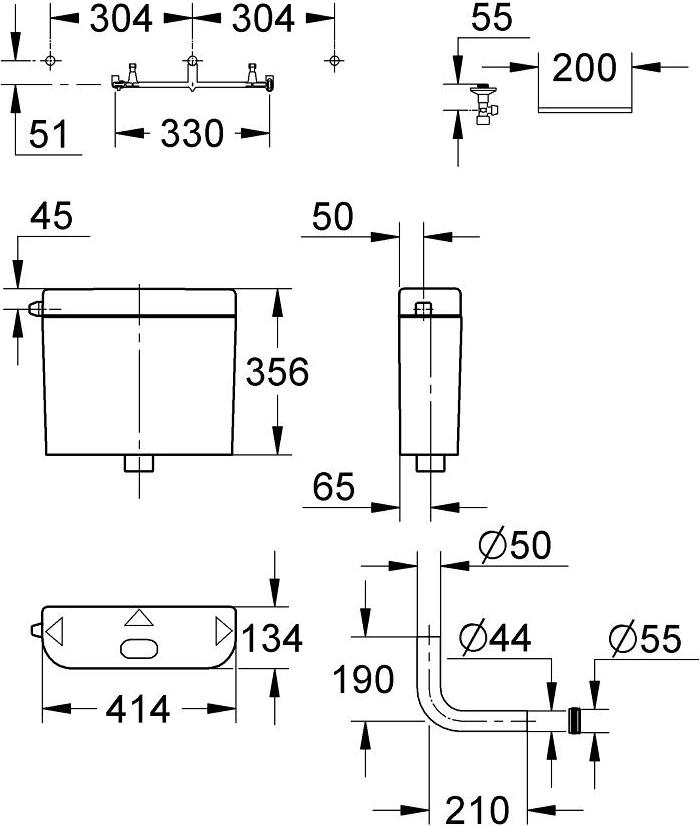 Бачок для унитаза для унитаза Grohe Low price 37355SH0