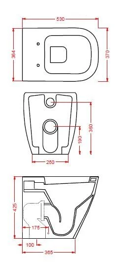 Приставной унитаз ArtCeram Faster FSV004 05 00, безободковый, цвет белый матовый