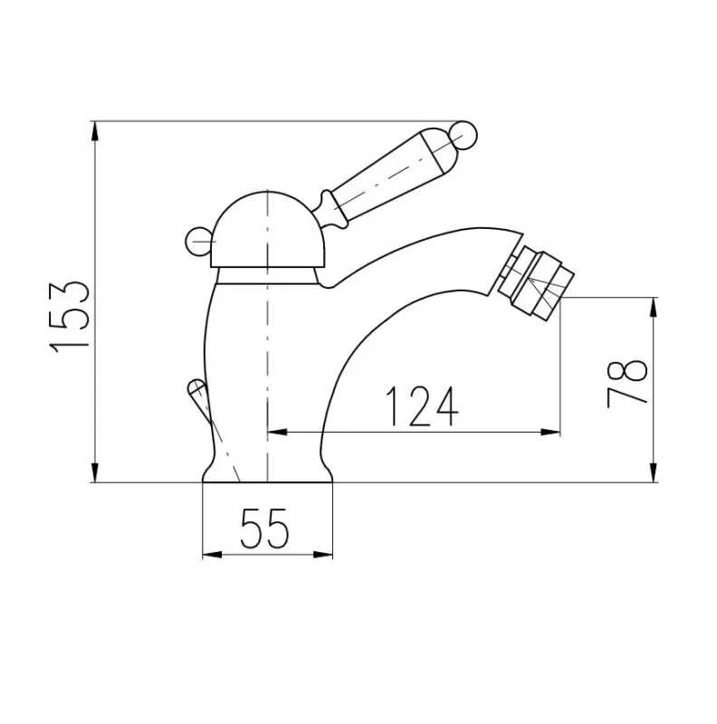 Смеситель для биде Rav-Slezak Labe L545.5KZ золото