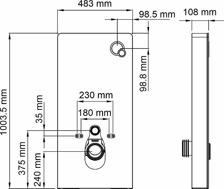 Инсталляция для унитаза WasserKRAFT Naab 86TLT.040.PE.BL, черный